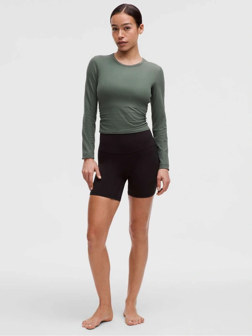 Lululemon All It Takes Back-Twist Ribbed Long-Sleeve Gym Workout Running Shirt
